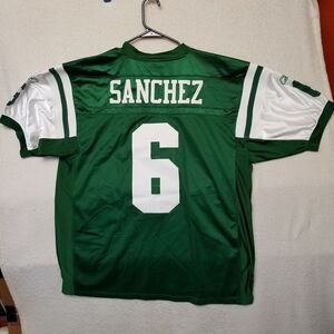 Mark Sanchez #6 New York Jets Sewn Authentic Reebok On‎ Field Jersey Size 54